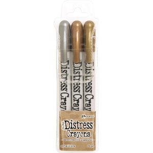 Tim Holtz Distress Crayon Set-Metallics