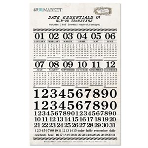 49 And Market Rub-Ons 6"X8" 2 / Sheets-Date Essentials 01