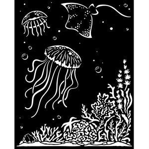 Stamperia Stencil 7.87"X9.84"-Songs Of The Sea Jellyfish