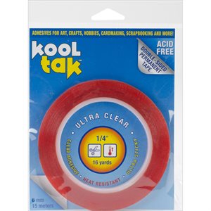 Kool Tak Ultra Clear Tape .25"X16yd