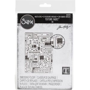 Sizzix 3D Textured I Embossing Folder By Tim Holtz-circuit