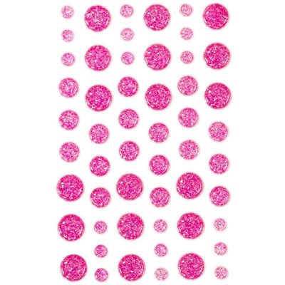 Eyelet Outlet Adhesive-Back Enamel Dots 54 / Pkg Hot Pink