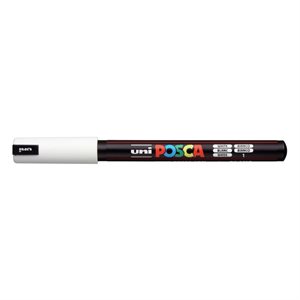 POSCA 1M Extra-Fine Metal Tip Paint Marker-White