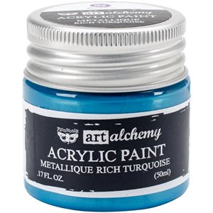 alchemy acrylic paint / metallique rich turquoise