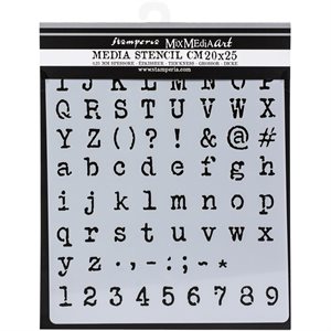 Stamperia Stencil 7.87"X9.84"Alphabet & Numbers, Calligrap