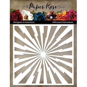 paper rose- stencil 6x6 - super hero rays