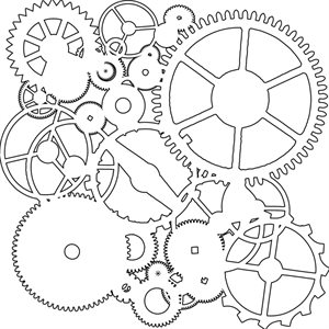 Crafter's Workshop Template 6"X6"-Gears