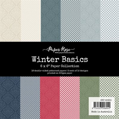 PAPER ROSE-6X6- WINTER BASICS